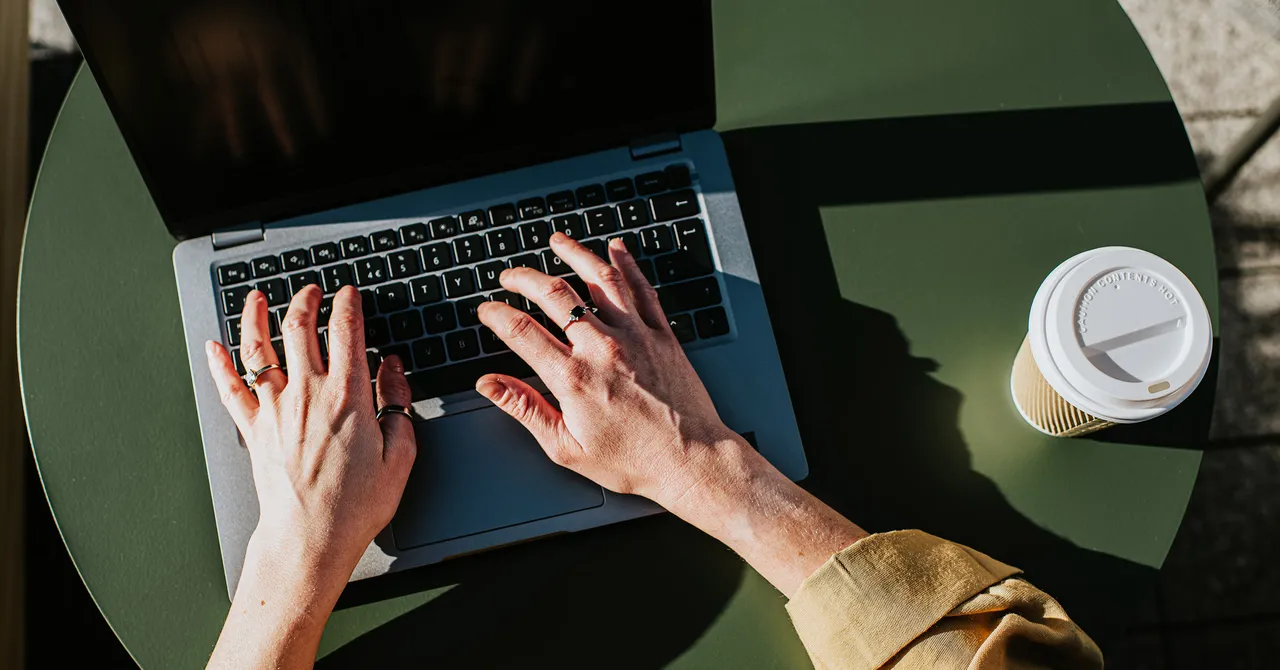 Professional working remotely on a laptop for a crypto, Web3 or digital assets business