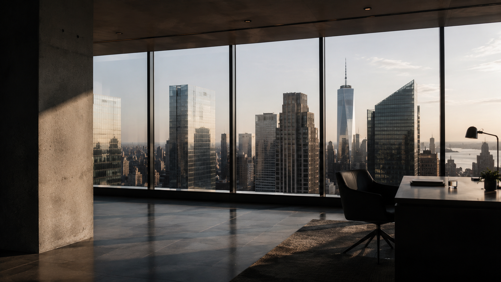 Modern city business district representing flexible and embedded search