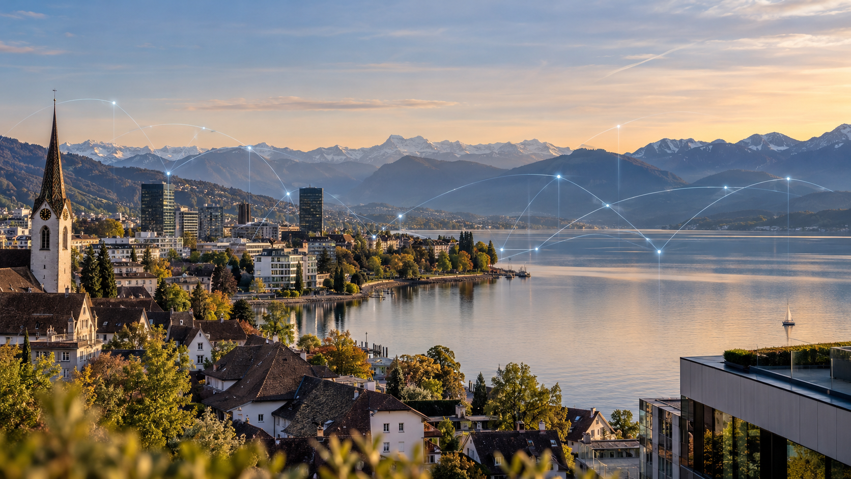 Zurich and Crypto Valley representing European blockchain, digital assets, institutional finance and regulated crypto markets.